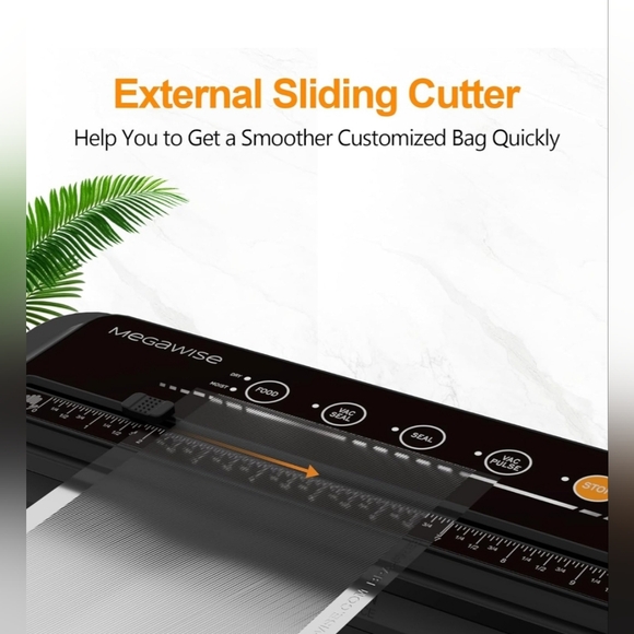 MegaWise 80kpa Vacuum Sealer Machine Powerful but Compact, Bags and Cutter - Picture 3 of 10